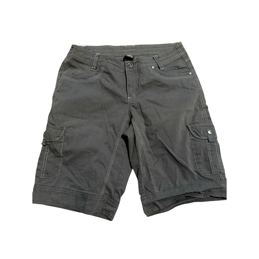 Kuhl Women's Cargo Shorts, Charcoal Gray Outdoor Utility Stretch, Size 10
